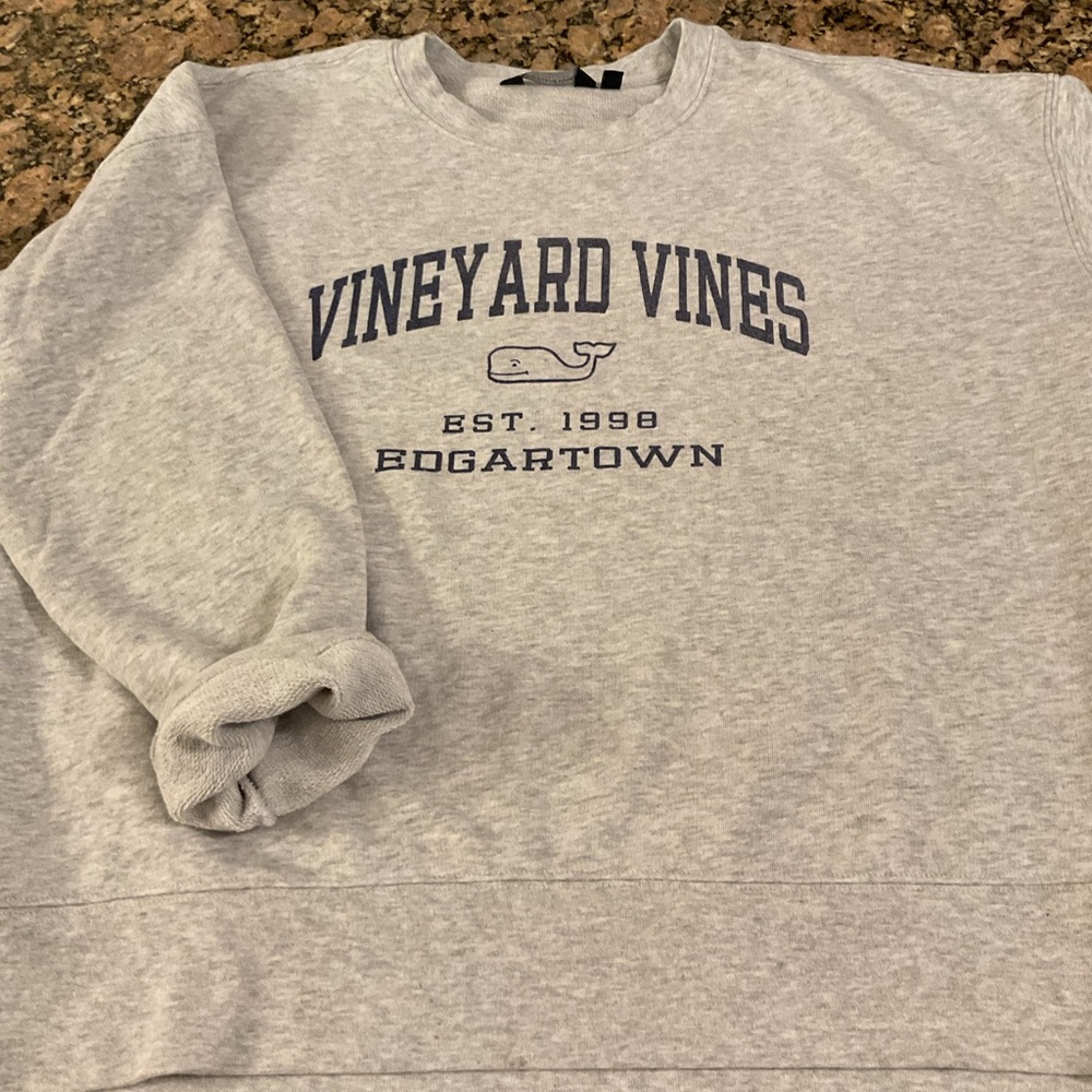 Vineyard Vines Light Gray Crewneck Sweater - Picture 2 of 6